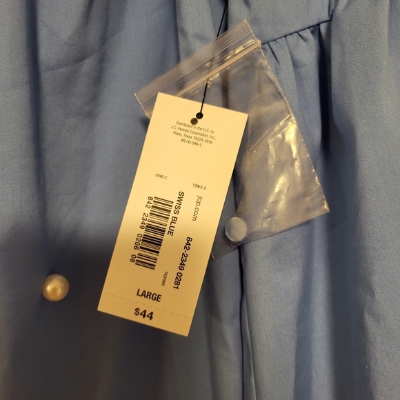 Women’s a.n.a a new approach Sky Blue Top with Bell Sleeves -Size L - Picture 3 of 9